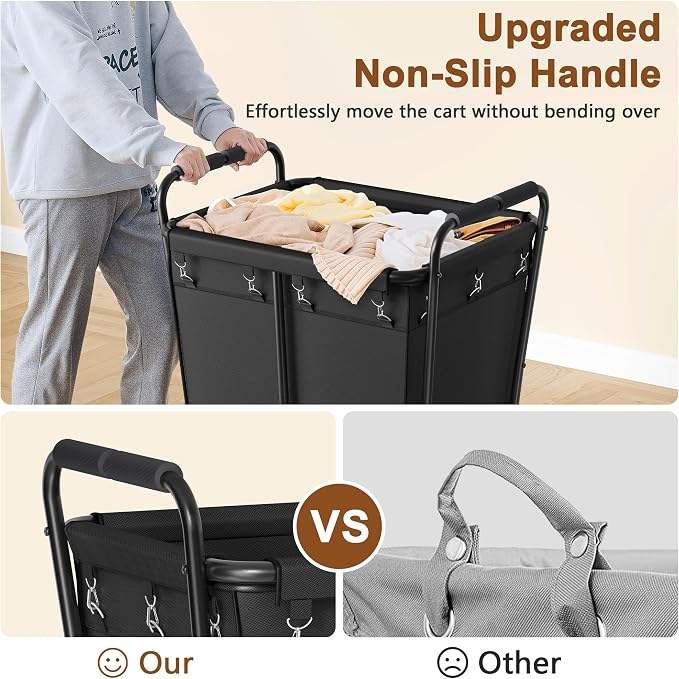 Hoctieon Large Laundry Cart - Image 3