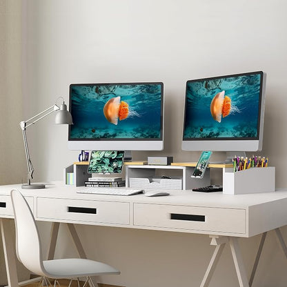 Simple Houseware Desk Dual Monitor Stand Riser - Image 6