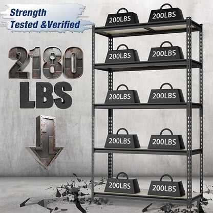 WORKPRO 5-Tier Black Shelving - Image 3