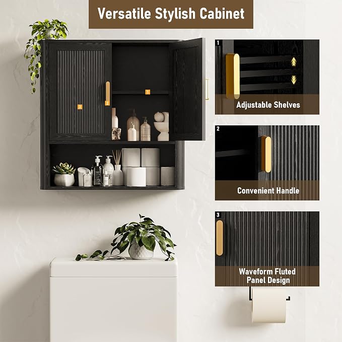 Bathroom Wall Cabinet, Wall-Mounted Medicine Cabinet - Image 3