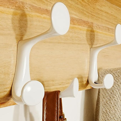 SKOLOO Wall Shelf with Hooks, 24-Inch Coat Rack Wall Mount with Shelf Organizer - Image 7