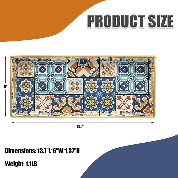 Bathroom Vanity Tray for Countertop, Small Plastic Toilet Tank Tray Versatile - Image 4