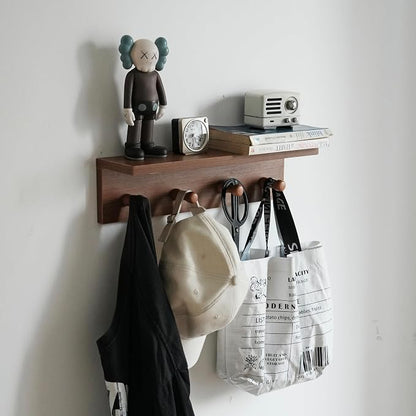 Entrance Coat Rack ，Coat Hooks, Wall-Mounted Wooden Hook Rack, Wall-Mounted - Image 4