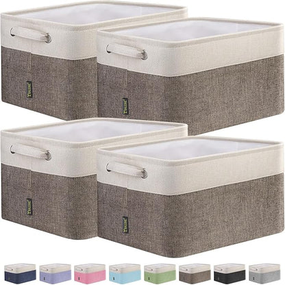 BALEINE 4 Pack Fabric Storage Bins by BALEINE