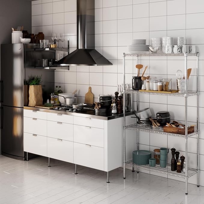 14" Deep x 36" Wide x 64" Height Wire Shelving Kit | 4-Tier | NSF Commercial - Image 6