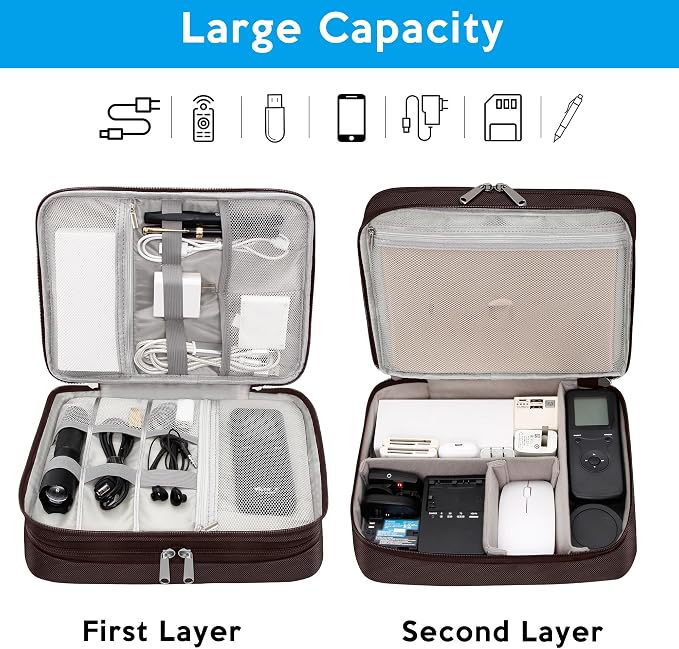 CILLA Electronic Organizer Travel Case, Travel Cord Organizer Case Portable - Image 7