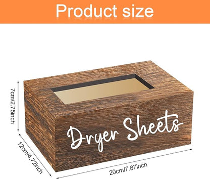 Blulu Dryer Sheet Holder for Laundry Room Wooden Dryer Sheet Container Sheets - Image 7