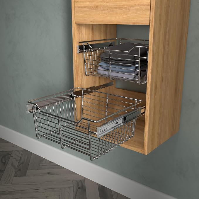 Classic 18" Closet Wire Basket in Chrome - Image 3