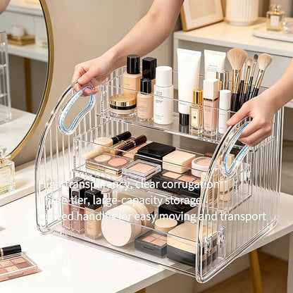 3-Tier Wide Acrylic Display Stand Transparent Acrylic Display Shelf Organizer - Image 3
