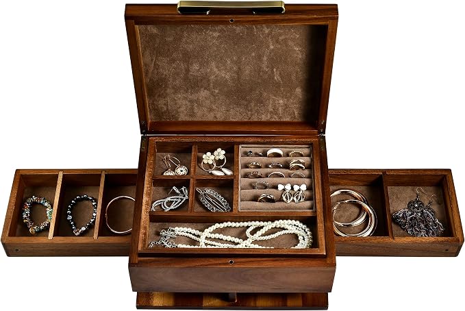 Shanik Wooden Jewelry Box for Women – Elegant Organizer by WORLDOFSHANIK