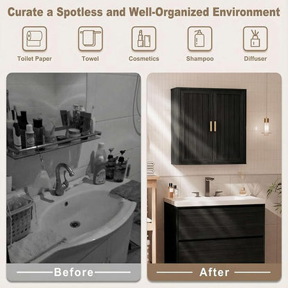 INNOD Bathroom Storage Cabinet, Over The Toilet Storage Cabinet, Medicine - Image 3