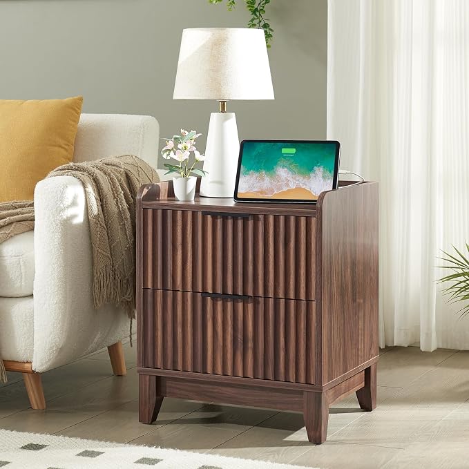 Wnutrees Fluted Nightstand by Wnutrees