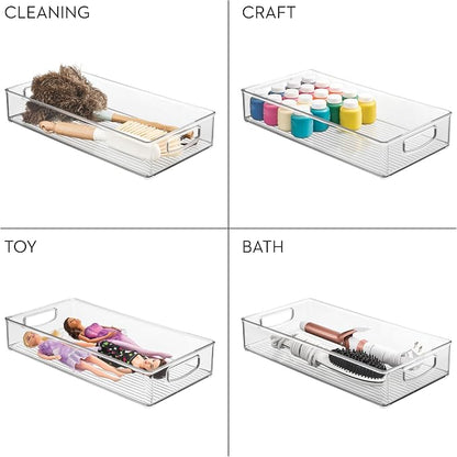 iDesign Stackable Clear Plastic Extra Long Pantry Organizers, - Image 7