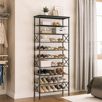 YATINEY 10 Tier Shoe Rack, Large Capacity Shoe Storage Organizer Holds 40 Pairs - Image 2