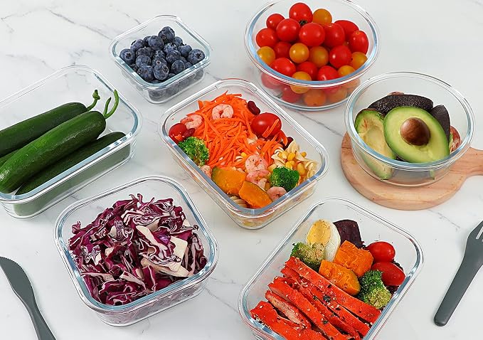 24-Piece Glass Food Storage Containers - Image 8