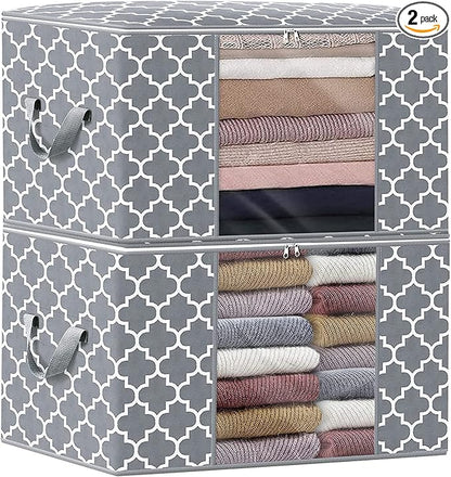 WISELIFE Storage Bags 100L 2-Pack Large Blanket Clothes Organization and by WiseLife