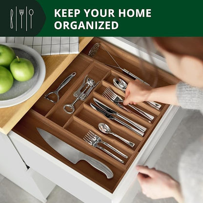 ROYAL CRAFT WOOD Luxury Bamboo Kitchen Drawer Organizer - Image 3