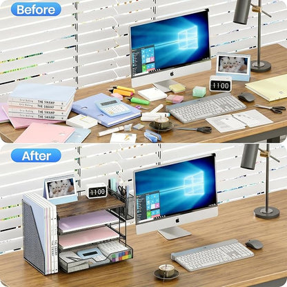 OPNICE Desk Organizer, 4-Tier Desktop File Organizer - Image 2