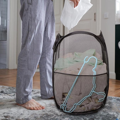 Foldable Mesh Popup Laundry Hamper, Laundry Basket Easy to Open and Fold - Image 5