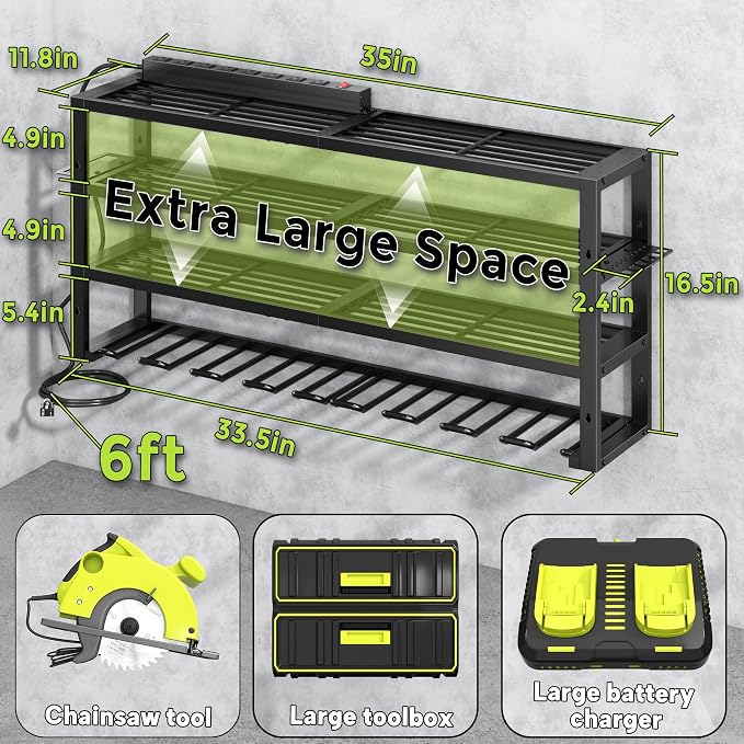 Large Power Tool Organizer Wall Mount - Image 4