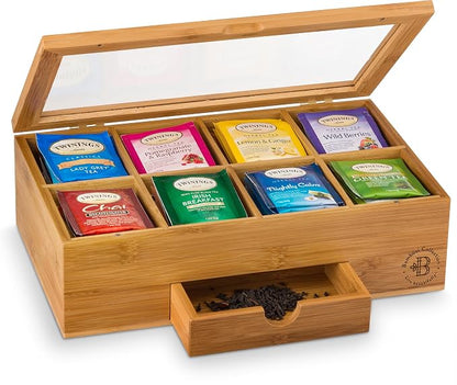 Bamboo Tea Bag Organizer Box by Bamb%C3%BCsi