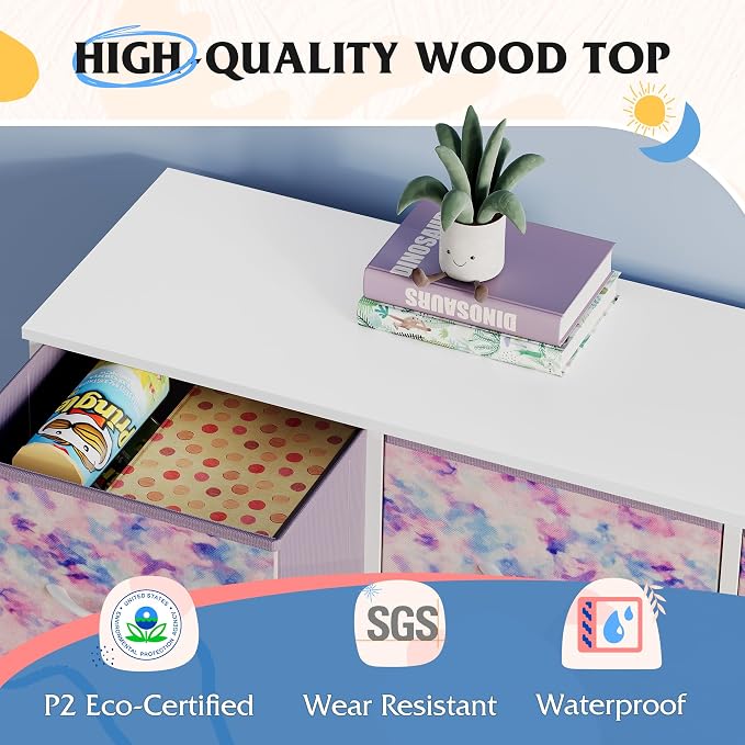 WLIVE 9 Drawer Dresser, Fabric Storage Tower - Image 6