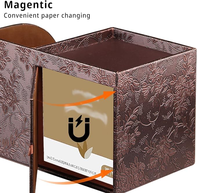 Leather Square Tissue Box Cover - Image 4