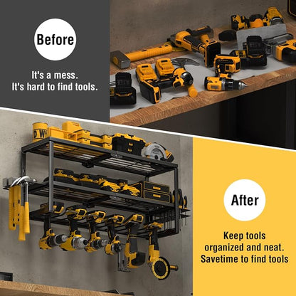 YYR Heavy Duty Power Tool Organizer Wall Mount, Cordless Drill Hanger Storage - Image 4