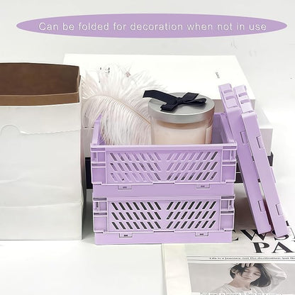 6 Pack Mini Foldable Small Plastic Baskets - Image 7