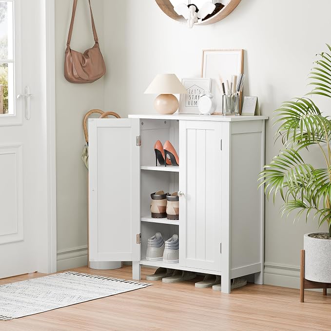 SUPER DEAL Modern Bathroom Floor Storage Cabinet - Image 2
