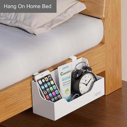 Bedside Caddy Hanging Storage Basket Little Plastic Beside Shelf Hang-on - Image 5
