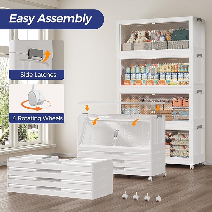 480QT Extra Large Stackable Storage Bins - Image 6