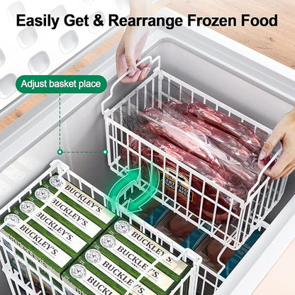 Freezer Organizer Bins, 2 Pack Stackable Deep Chest Freezer Organizer Bins - Image 4