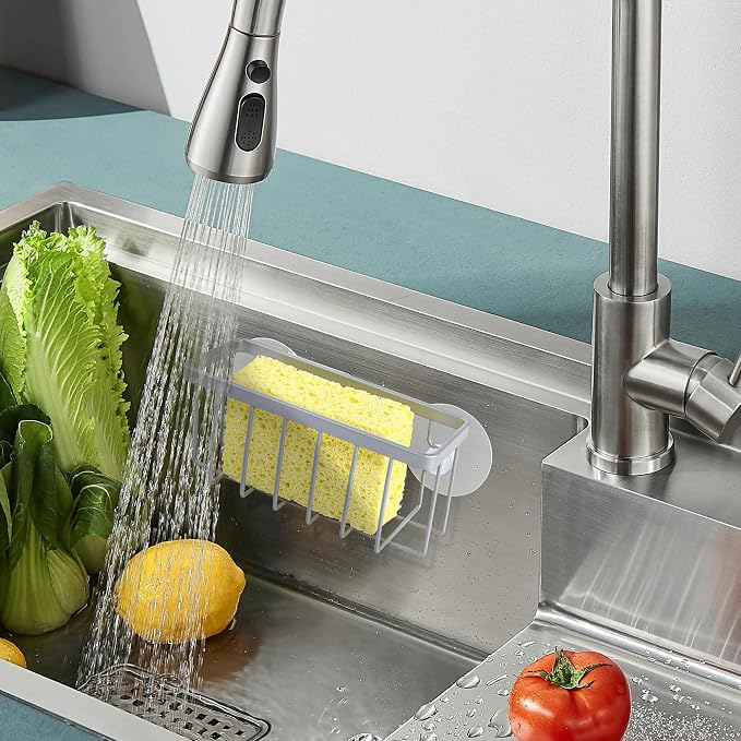 Sponge Holder for Kitchen Sink Suction, Stainless Steel Sponge Holder for - Image 5
