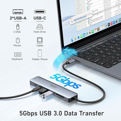 USB C Hub HDMI Adapter for MacBook Pro/Air, 7 in 1 USBC Dongle - Image 5