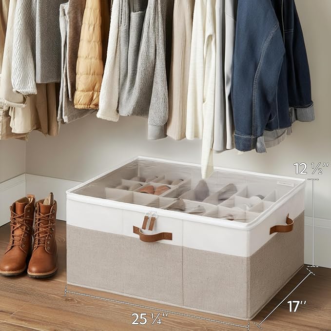 StorageWorks Shoe Organizer for Closet, Fits up to 24 Pairs, Shoe Cubby Storage - Image 6