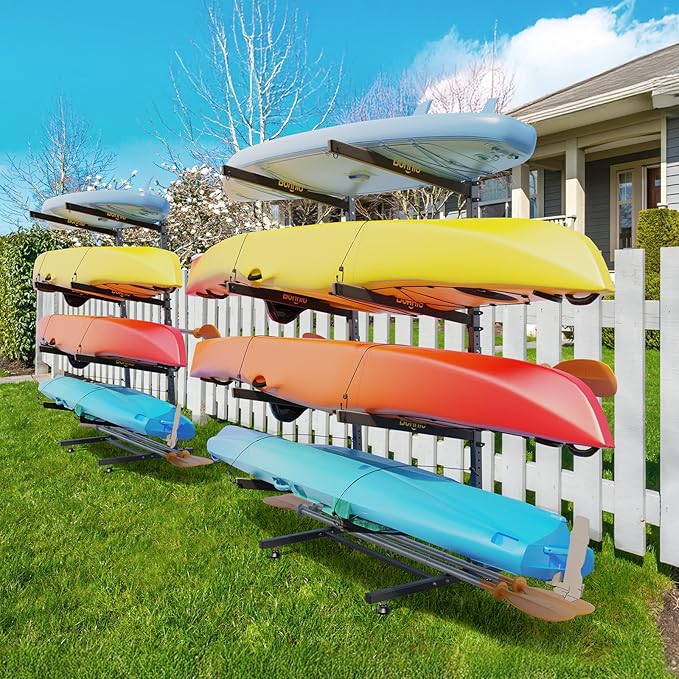 Bonnlo Kayak Storage Rack, Adjustable Heavy Duty Kayak Rack - Image 7