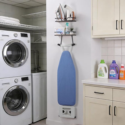 Ironing Board Hanger, 2-Layer Iron Holder Wall Mounted | Laundry Room Decor - Image 3
