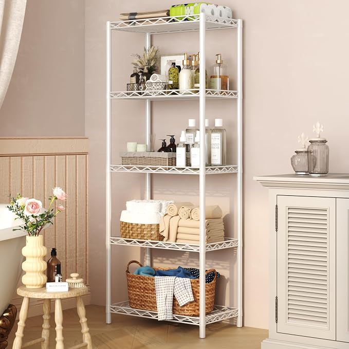 HOMEFORT 5-Tier Wire Shelving 5 Shelves Unit Metal Storage Rack Durable - Image 6