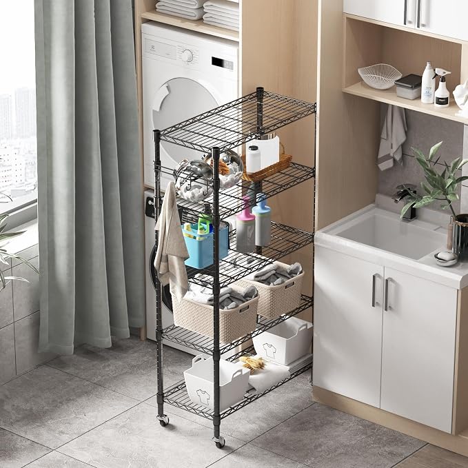 Homdox 5 Tier Metal Storage Shelves - Image 5