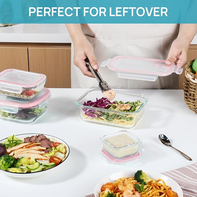 Vtopmart 8 Pack Glass Food Storage Containers - Image 7