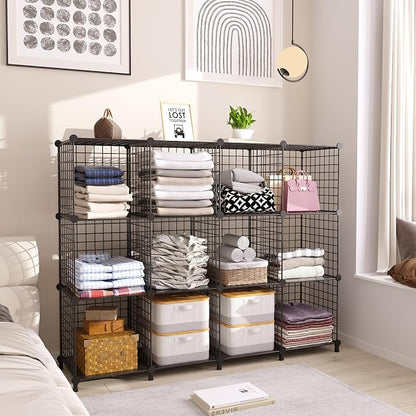 AWTATOS Wire Cube Storage Organizer, Closet Organizers and Storage, Metal 12 - Image 4