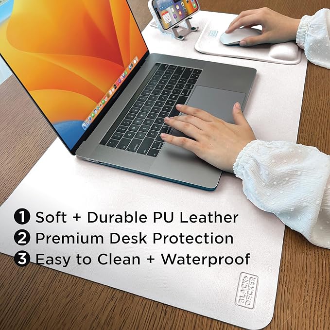 Black+Decker Faux Leather Desk Mat - Image 2