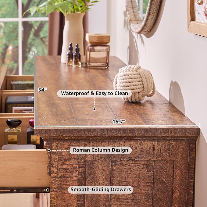 T4TREAM Farmhouse 7 Drawers Dresser - Image 7