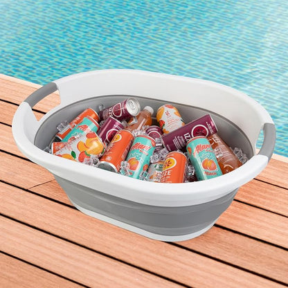 Collapsible Laundry Basket - 39L Portable Sink - Multipurpose Plastic Bin - Image 5