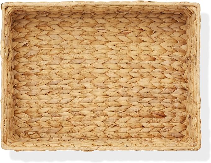 Casafield Set of 4 Water Hyacinth Pantry Baskets, 12-1/2" x 17" x 5", - Image 6