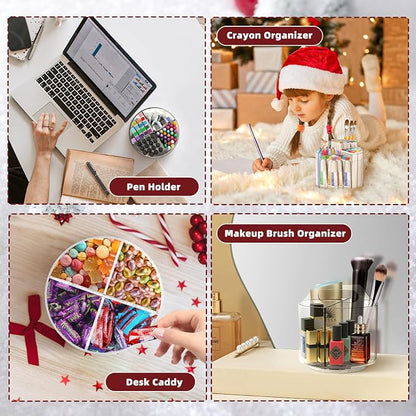 2 Pack Pen Pencil Holder for Kids, Rotating Pen Holder for Desk Organizer - Image 6