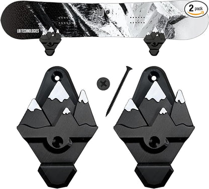 Snowboard Wall Mount with Hooks, Universal Design, Snowboard Rack, Space Saver by I3P