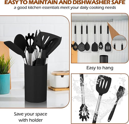 HaWare 29 PCS Silicone Cooking Utensils Set, Heat Resistant Kitchen Utensils Set - Image 7