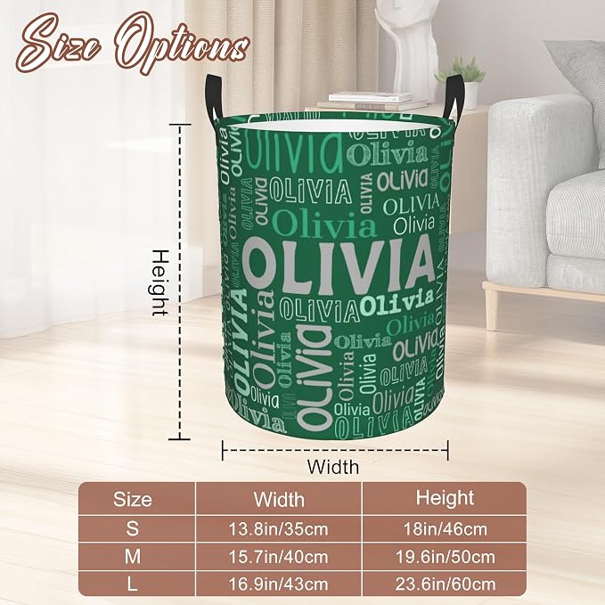 Custom Name Laundry Hamper, Personalized Laundry Basket - Image 3